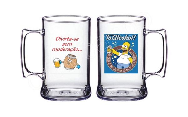 Caneca de Acrílico adesivo